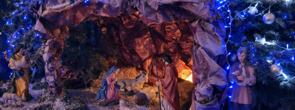 La crèche de Noël de la messe traditionnelle à Clermont-Ferrand